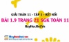 Bài 1.9 SGK Toán 11 tập 1 Kết nối tri thức